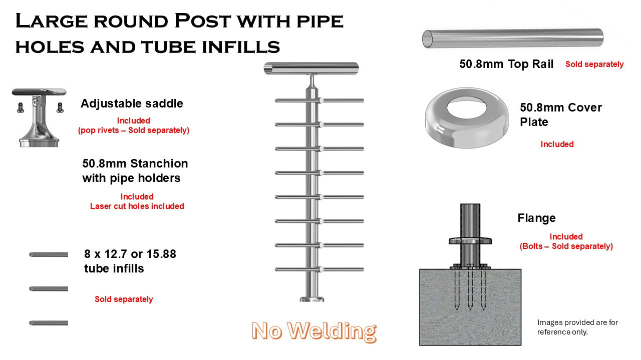 Ready Made Stanchions with Pipe Holders (NO WELD)